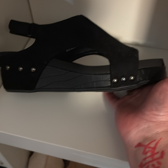 Corky’s Volta II Black Suede/Croc Sandal - Picture 3 of 6